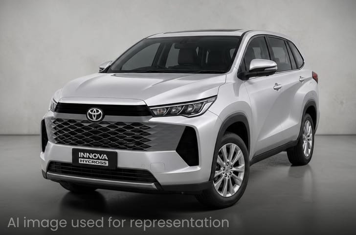 Toyota Innova Hycross facelift rendered based on design patent